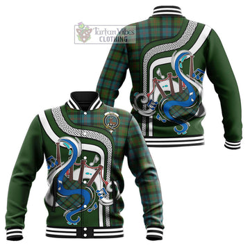 Blair Ancient Tartan Baseball Jacket with Epic Bagpipe Style