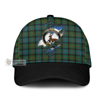 Blair Ancient Tartan Classic Cap with Family Crest In Me Style