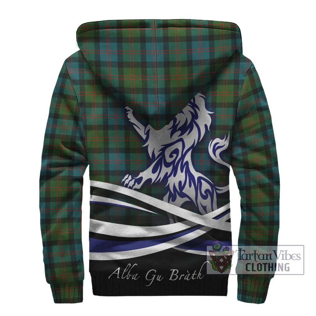 Blair Ancient Tartan Sherpa Hoodie with Alba Gu Brath Regal Lion Emblem - Tartanvibesclothing Shop