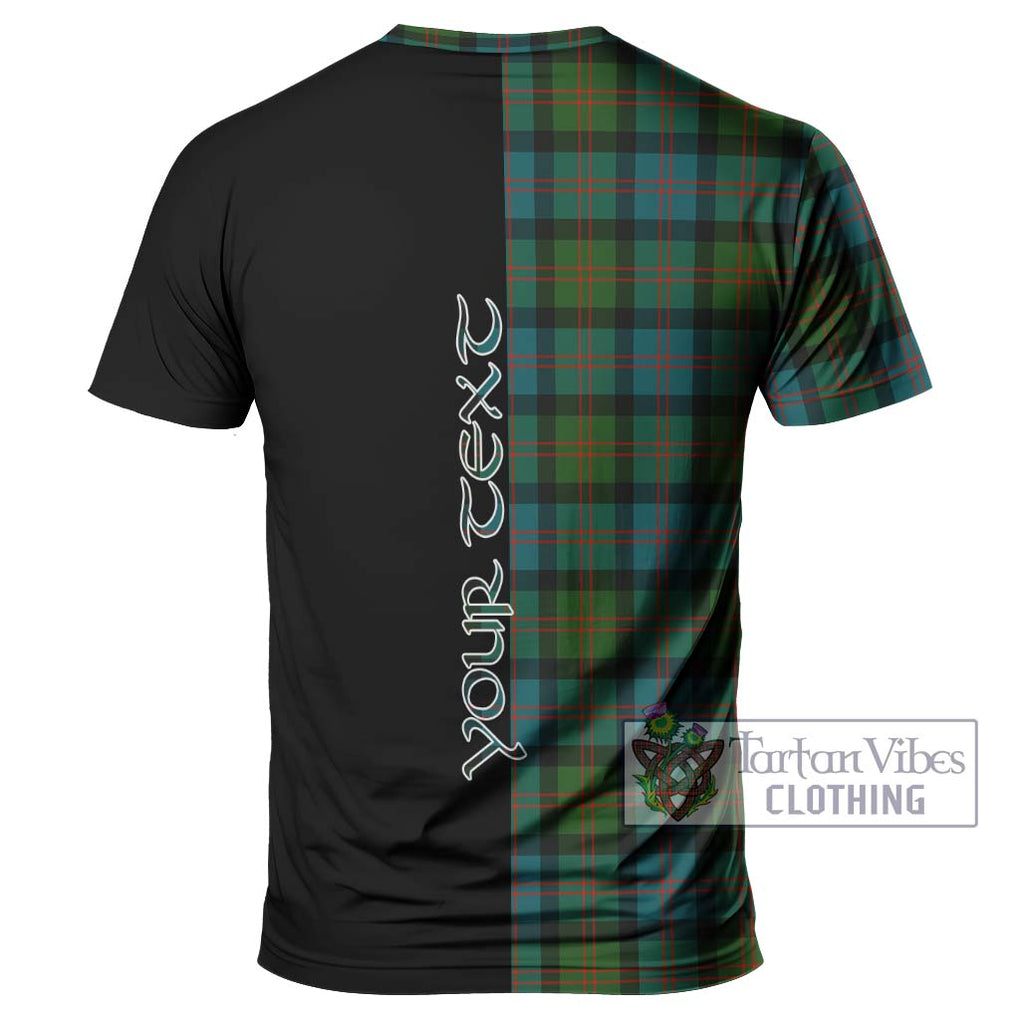 Blair Ancient Tartan T-Shirt with Family Crest and Half Of Me Style - Tartanvibesclothing Shop