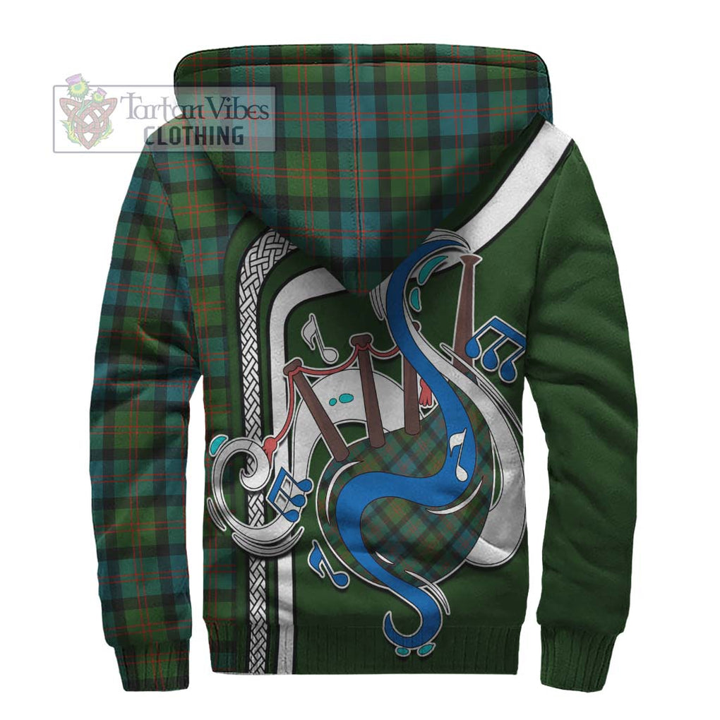 Blair Ancient Tartan Sherpa Hoodie with Epic Bagpipe Style - Tartanvibesclothing Shop