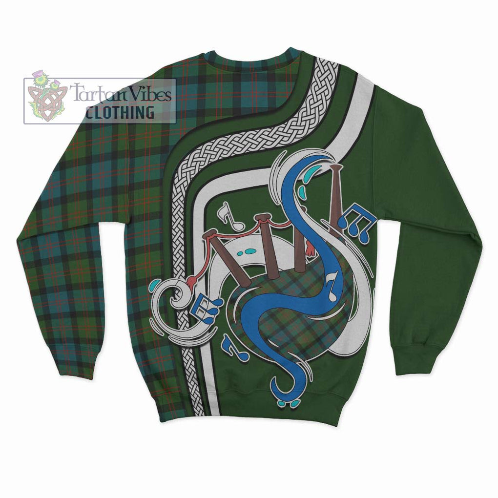 Blair Ancient Tartan Sweatshirt with Epic Bagpipe Style - Tartanvibesclothing Shop