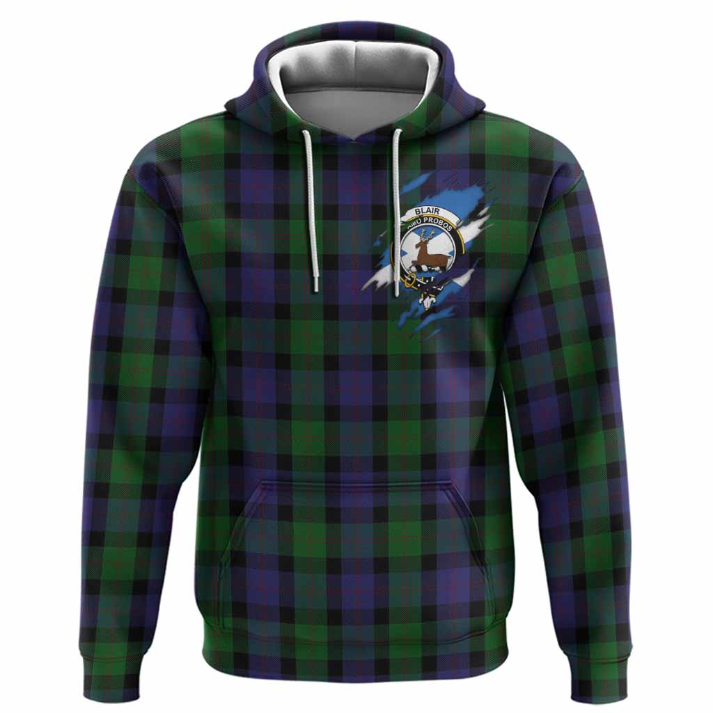 Blair Clan Crest In Me Tartan Hoodie Scotland Flag Style