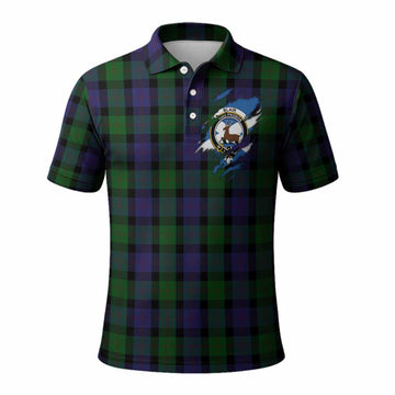 Blair Clan Crest In Me Tartan Polo Shirt Scotland Flag Style