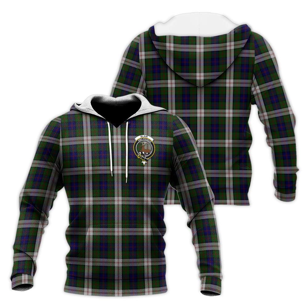 Blair Dress Tartan Knitted Hoodie with Family Crest Unisex Knitted Hoodie - Tartanvibesclothing