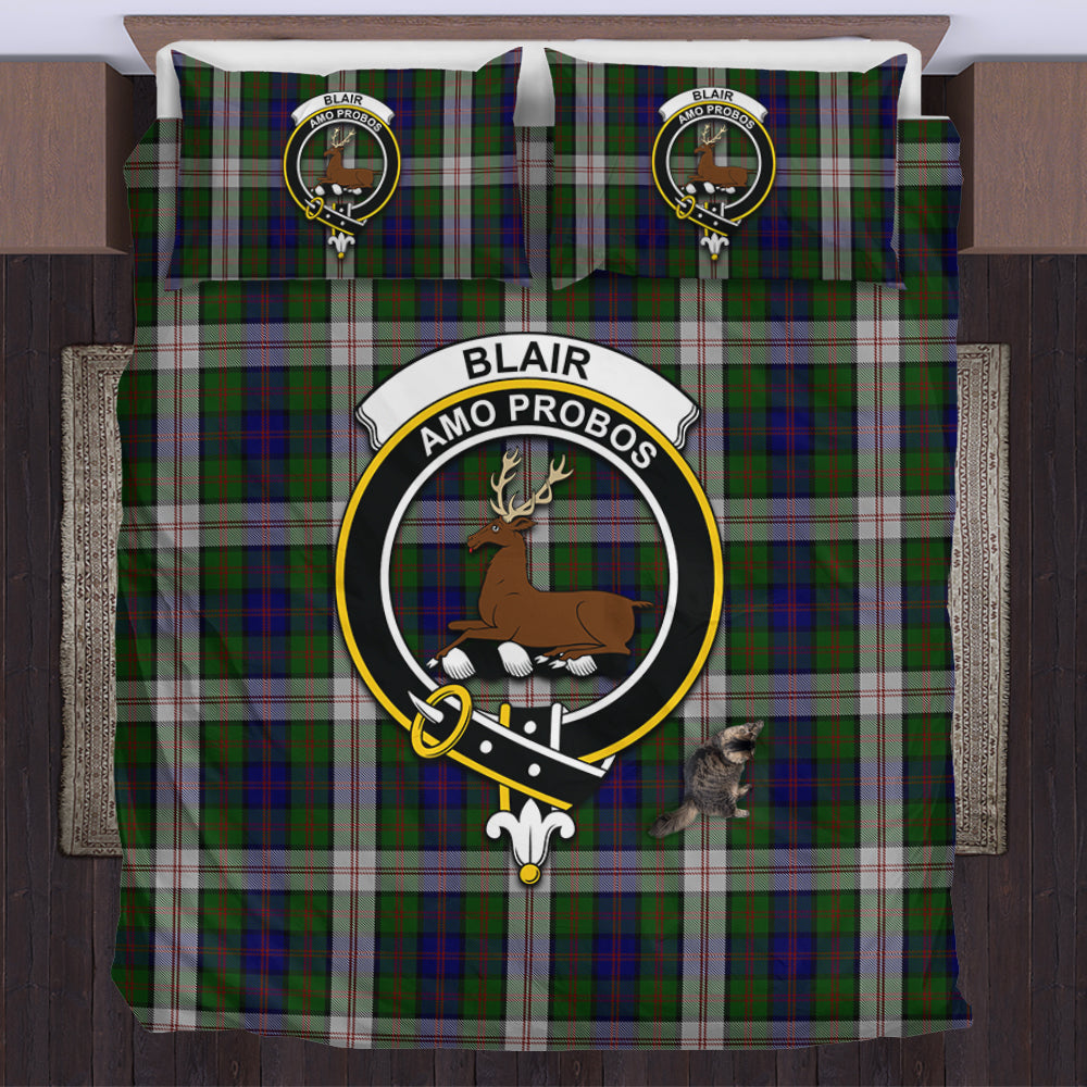 Blair Dress Tartan Bedding Set with Family Crest US Bedding Set - Tartanvibesclothing