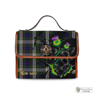 Blair Dress Tartan Waterproof Canvas Bag with Scotland Map and Thistle Celtic Accents