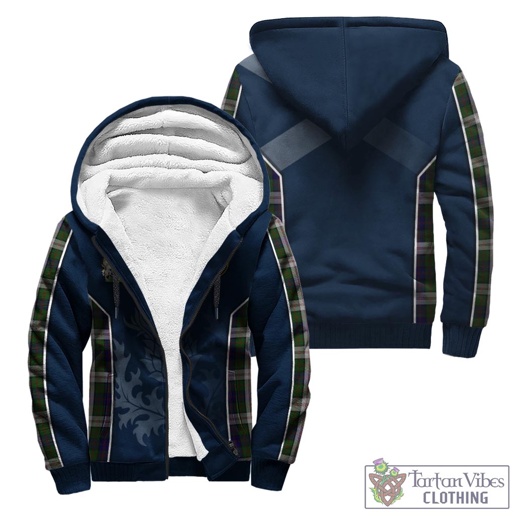 Tartan Vibes Clothing Blair Dress Tartan Sherpa Hoodie with Family Crest and Scottish Thistle Vibes Sport Style