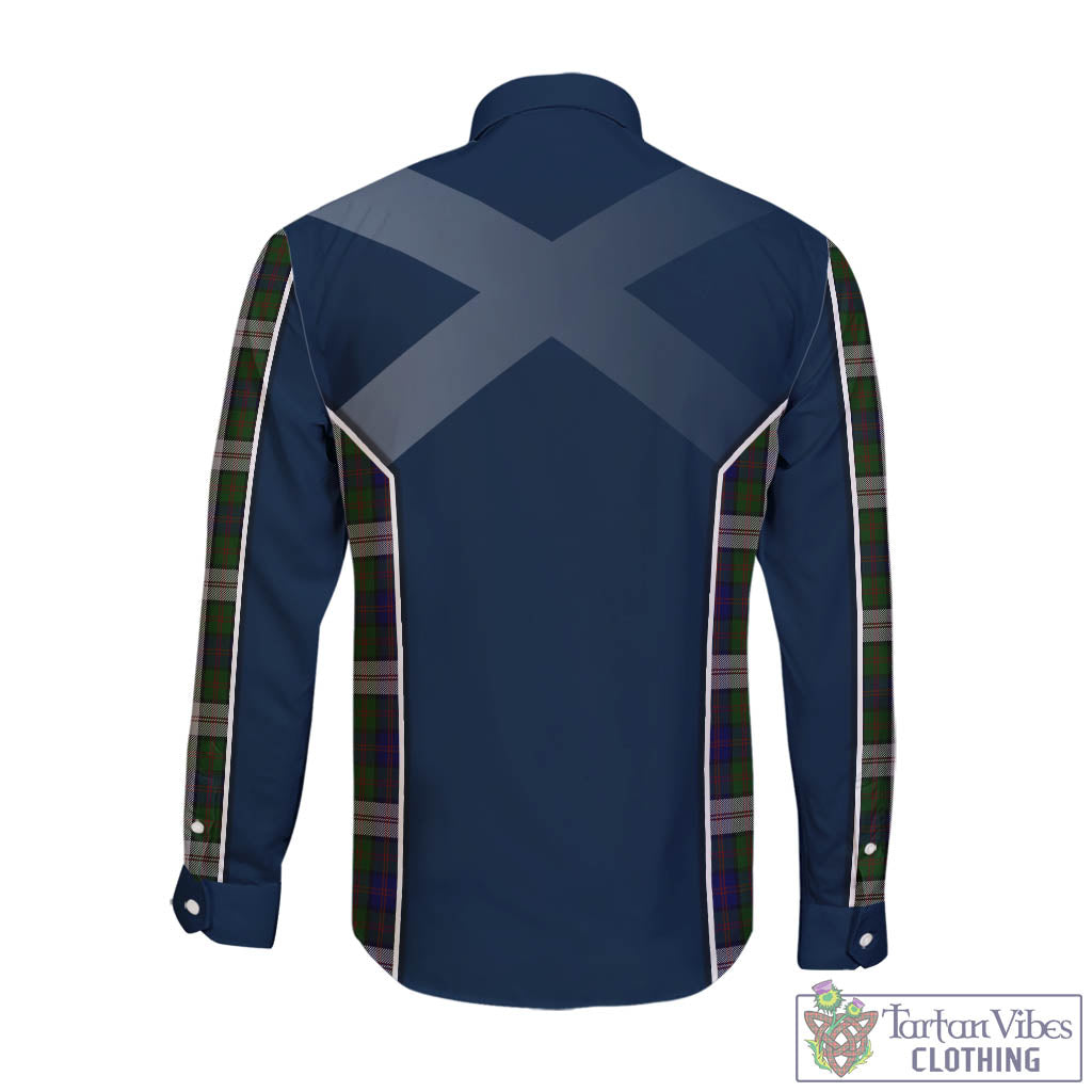 Tartan Vibes Clothing Blair Dress Tartan Long Sleeve Button Up Shirt with Family Crest and Scottish Thistle Vibes Sport Style