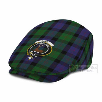Blair Family Crest Tartan Jeff Cap, Tartan Flat Cap