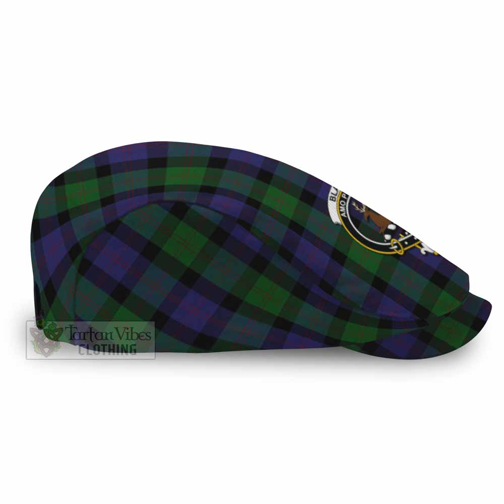 Blair Family Crest Tartan Jeff Cap, Tartan Flat Cap