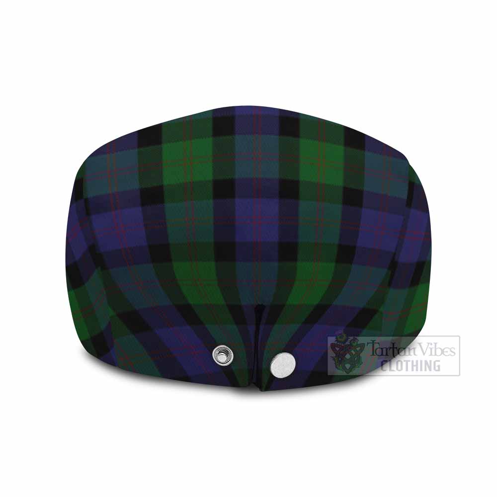 Blair Family Crest Tartan Jeff Cap, Tartan Flat Cap