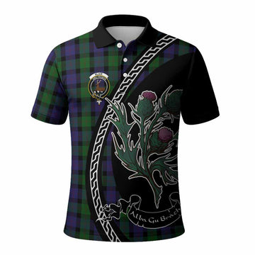 Blair Family Crest Tartan Polo Shirt Alba Thistle Inspired