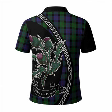 Blair Family Crest Tartan Polo Shirt Alba Thistle Inspired
