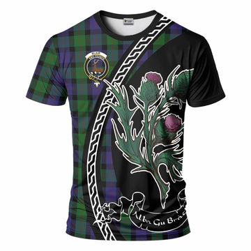 Blair Family Crest Tartan T-Shirt Alba Thistle Inspired - Tartan Vibes Clothing