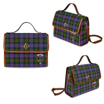 blair-modern-tartan-leather-strap-waterproof-canvas-bag-with-family-crest