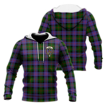 Blair Modern Tartan Knitted Hoodie with Family Crest