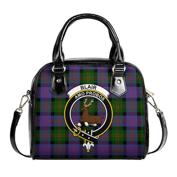 Blair Modern Tartan Shoulder Handbags with Family Crest