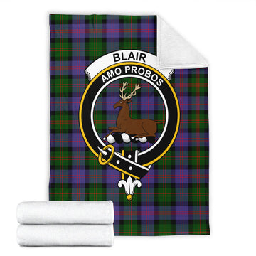 Blair Modern Tartan Blanket with Family Crest
