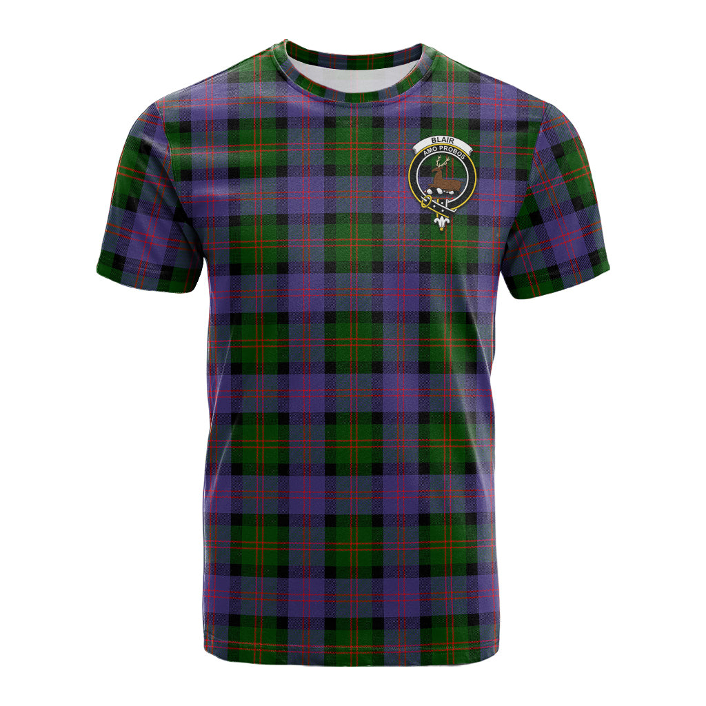 Blair Modern Tartan T-Shirt with Family Crest - Tartanvibesclothing