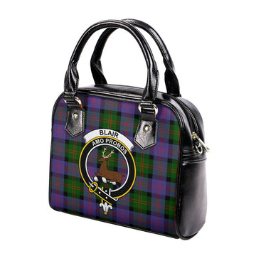 Blair Modern Tartan Shoulder Handbags with Family Crest