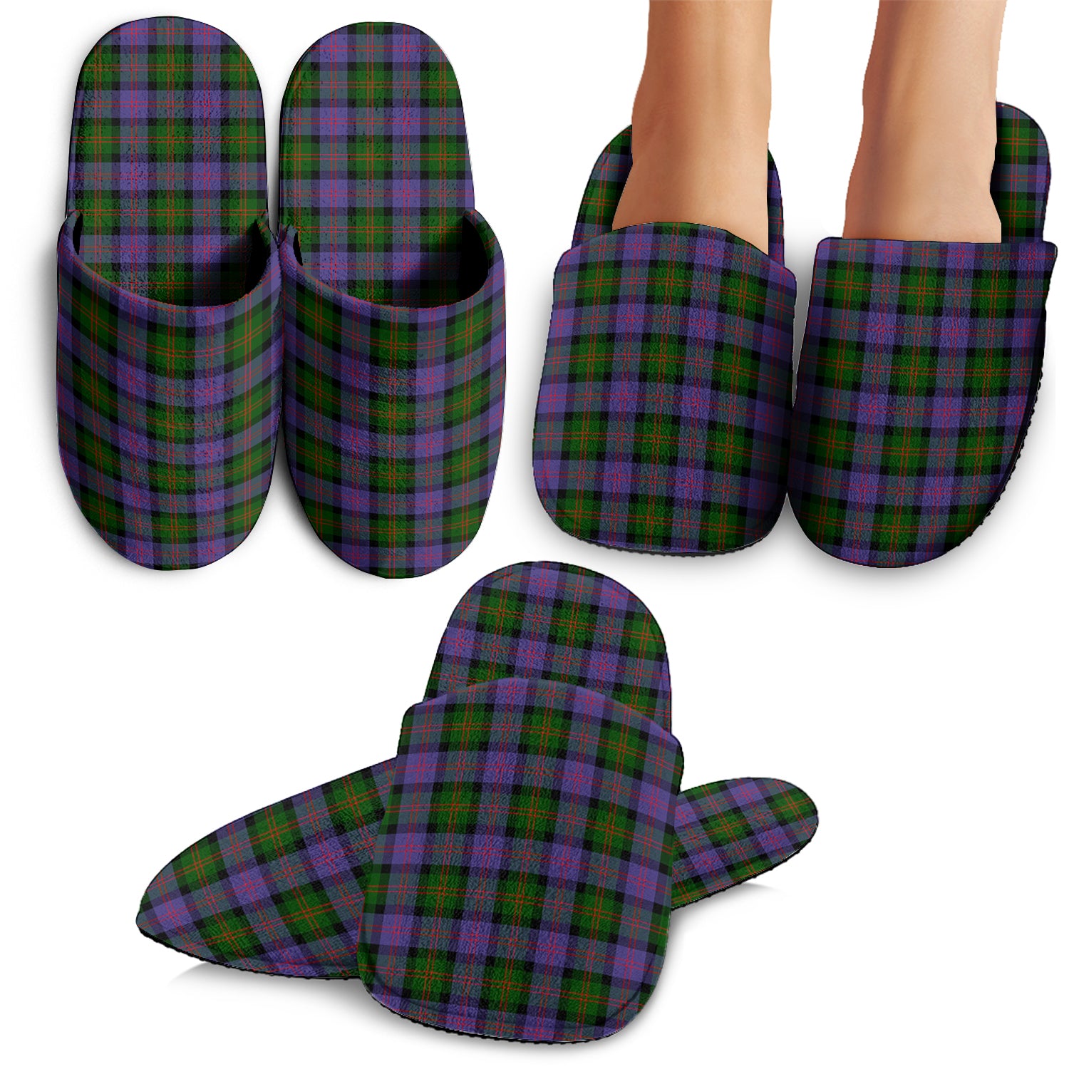 Blair Modern Tartan Home Slippers - Tartanvibesclothing
