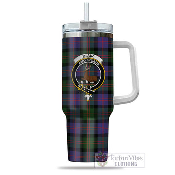Blair Modern Tartan and Family Crest Tumbler with Handle
