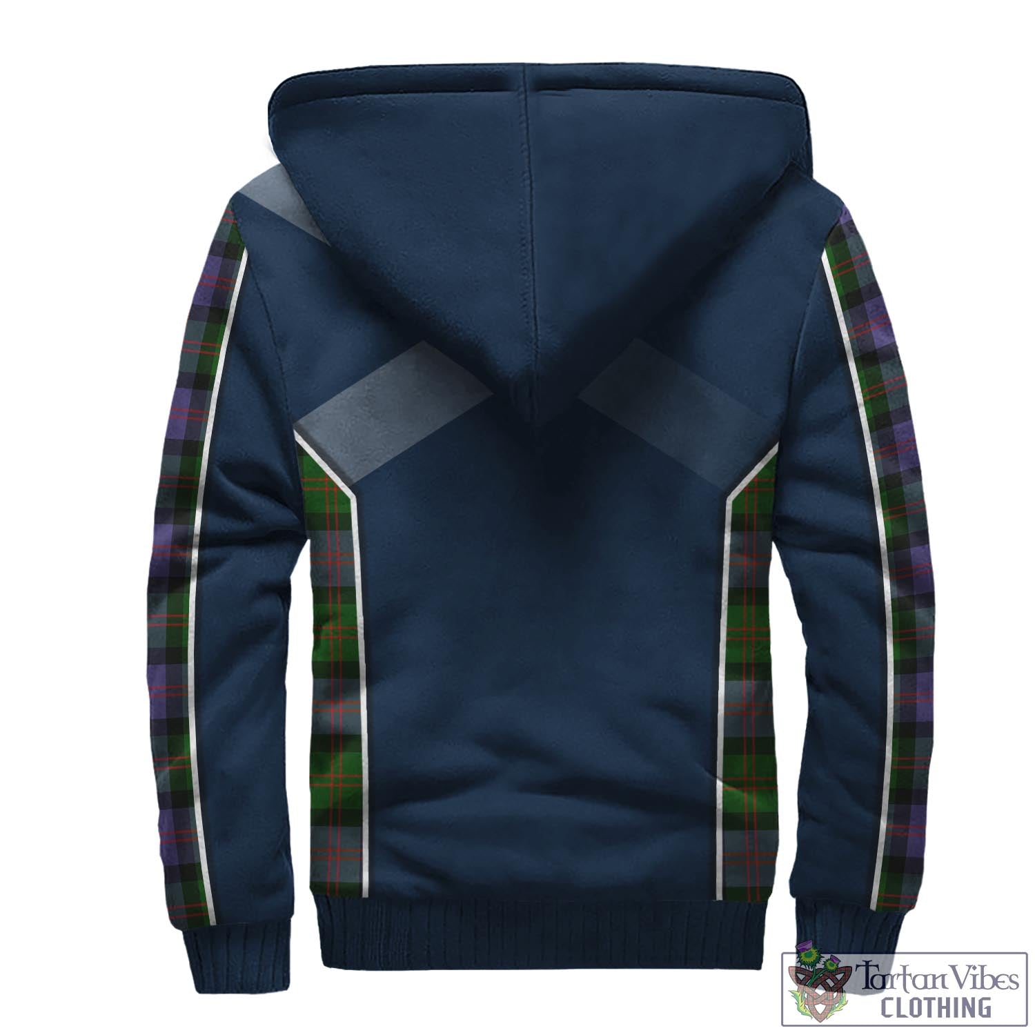 Tartan Vibes Clothing Blair Modern Tartan Sherpa Hoodie with Family Crest and Scottish Thistle Vibes Sport Style