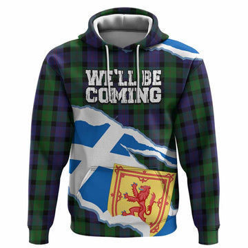 Blair Scotland Football Tartan Hoodie We'll Be Coming