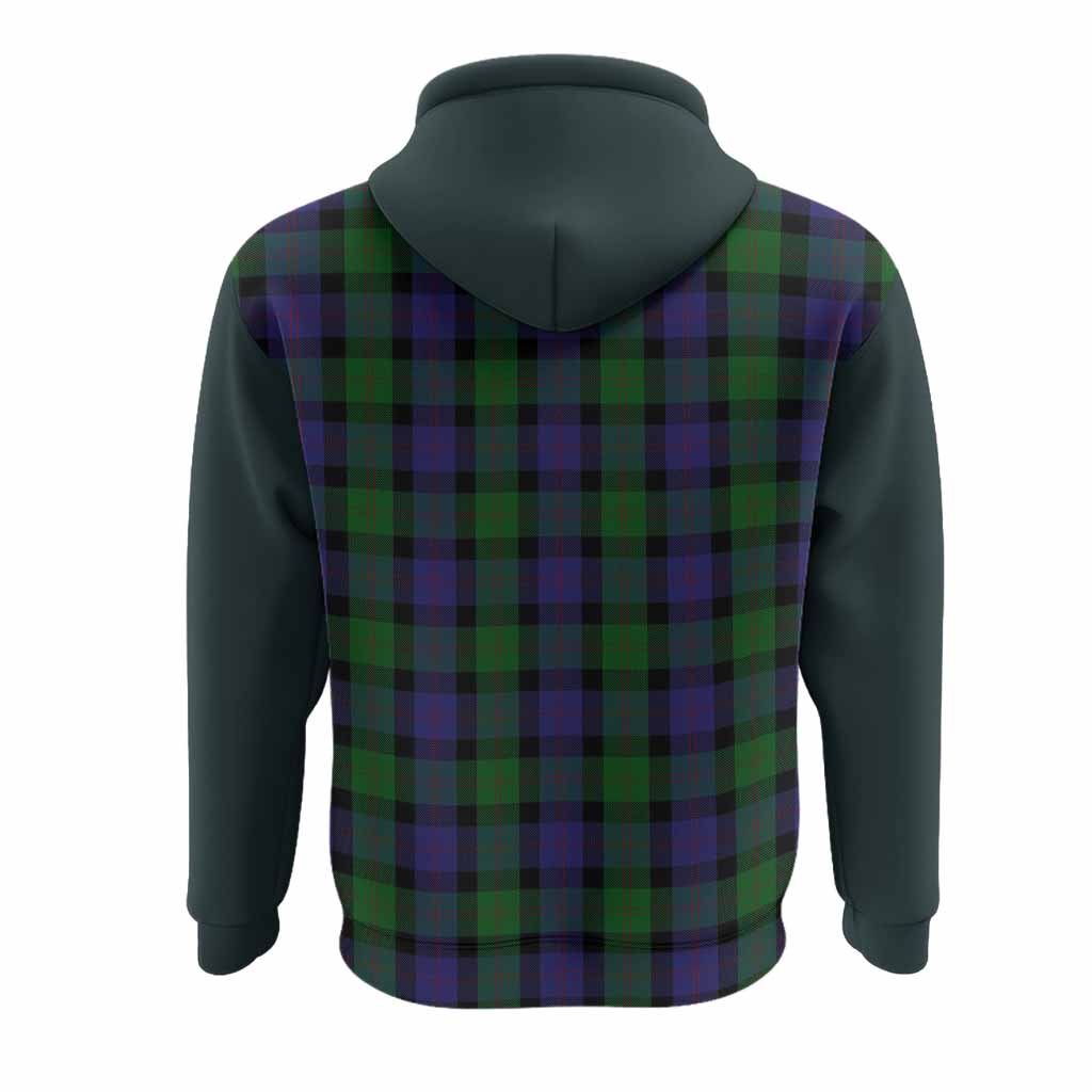Blair Tartan Accent Hoodie with Family Crest