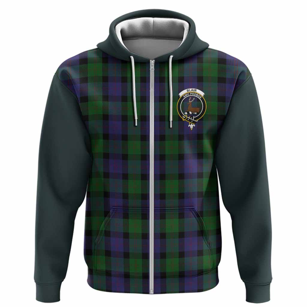 Blair Tartan Accent Hoodie with Family Crest
