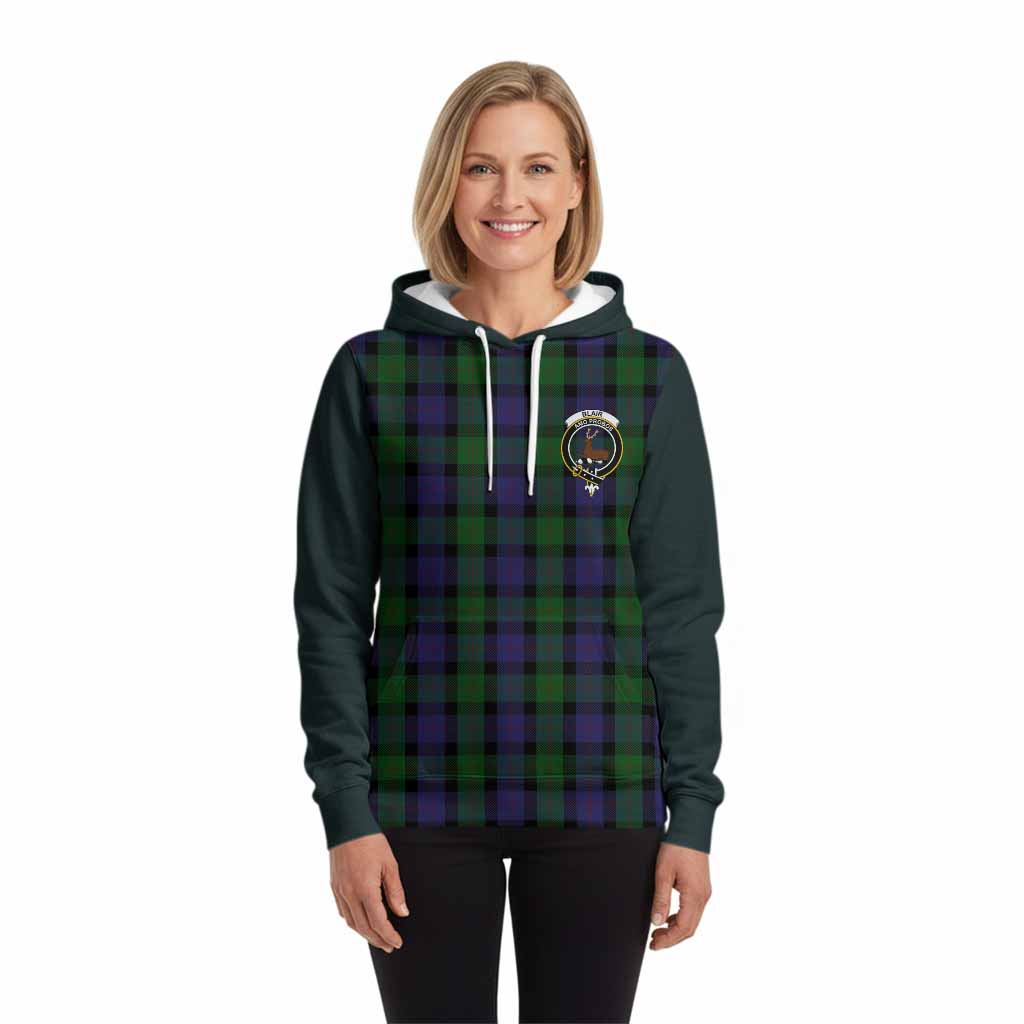 Blair Tartan Accent Hoodie with Family Crest