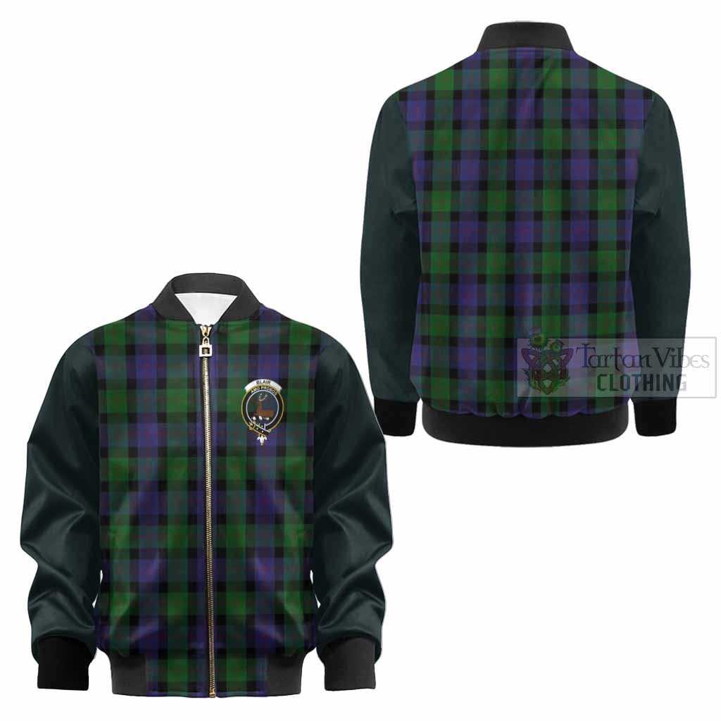 Blair Tartan Accent Kid Bomber Jacket with Family Crest
