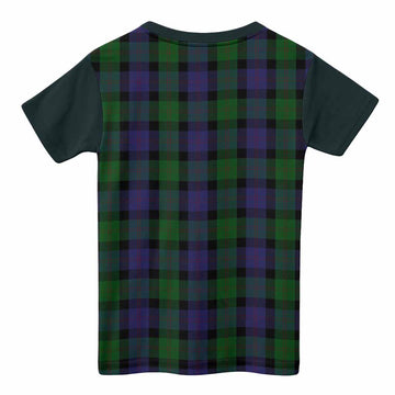 Blair Tartan Accent Kid T-shirt with Family Crest