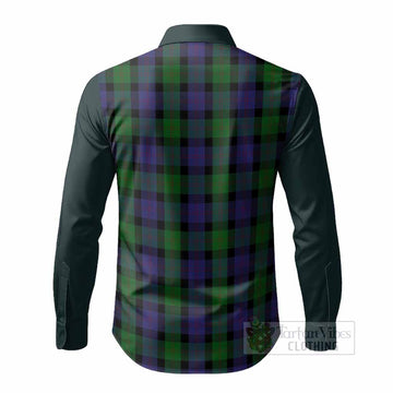 Blair Tartan Accent Long Sleeve Button Shirts with Family Crest