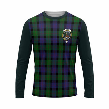Blair Tartan Accent Long Sleeve T-Shirt with Family Crest
