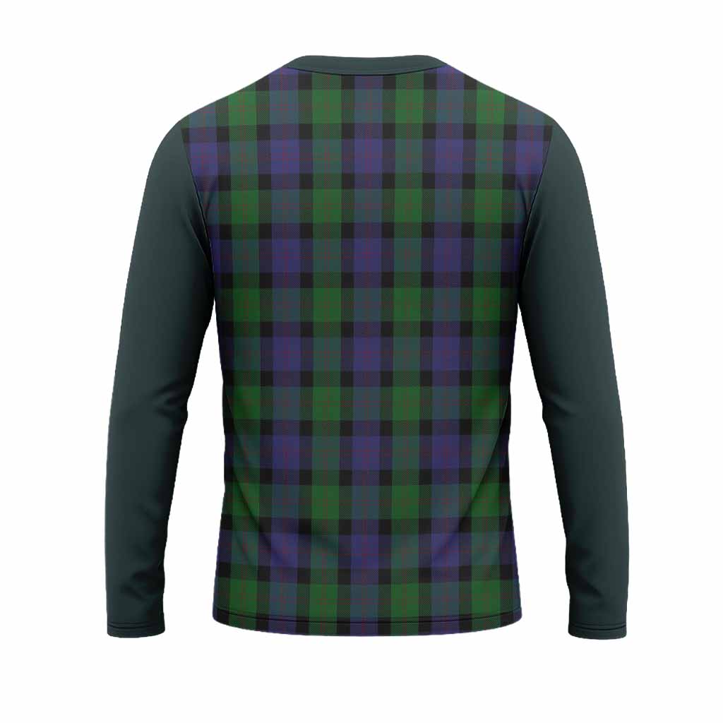 Blair Tartan Accent Long Sleeve T-Shirt with Family Crest