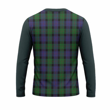 Blair Tartan Accent Long Sleeve T-Shirt with Family Crest