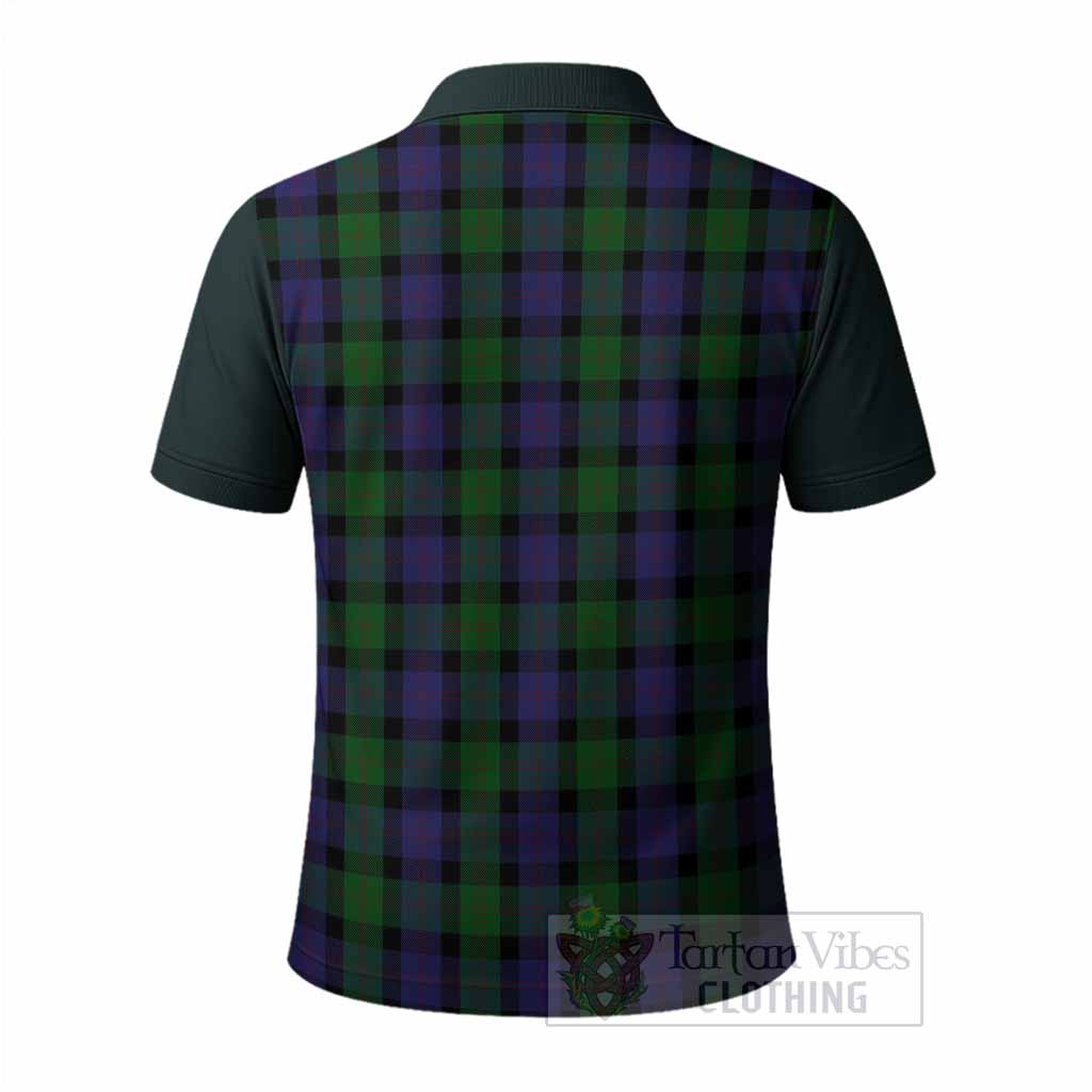 Blair Tartan Accent Polo Shirt with Family Crest