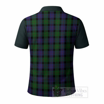 Blair Tartan Accent Polo Shirt with Family Crest