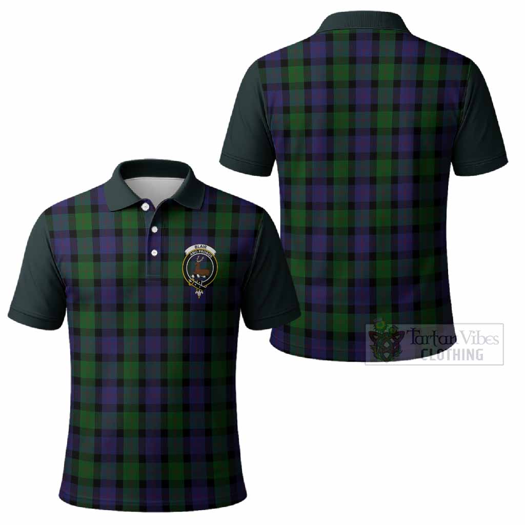 Blair Tartan Accent Polo Shirt with Family Crest