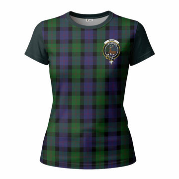Blair Tartan Accent Women T shirt with Family Crest