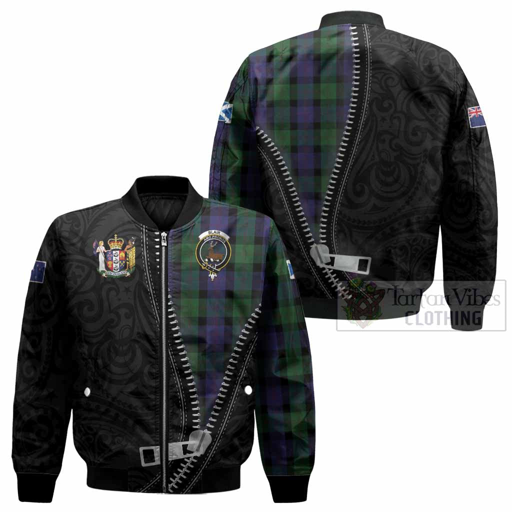 Blair Tartan Bomber Jacket New Zealand Pattern Unique Zipper Stylized