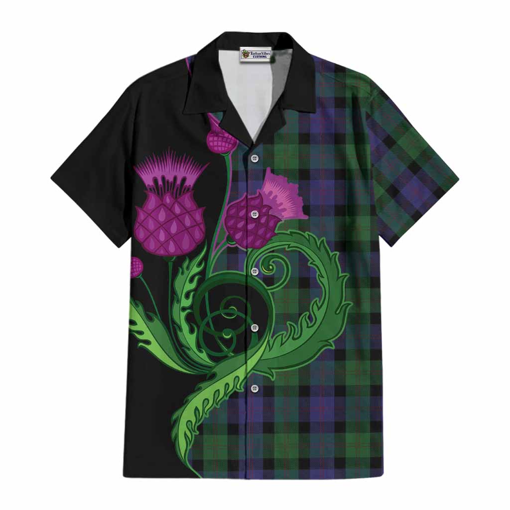 Blair Tartan Cotton Hawaiian Shirt Traditional Scottish Thistle