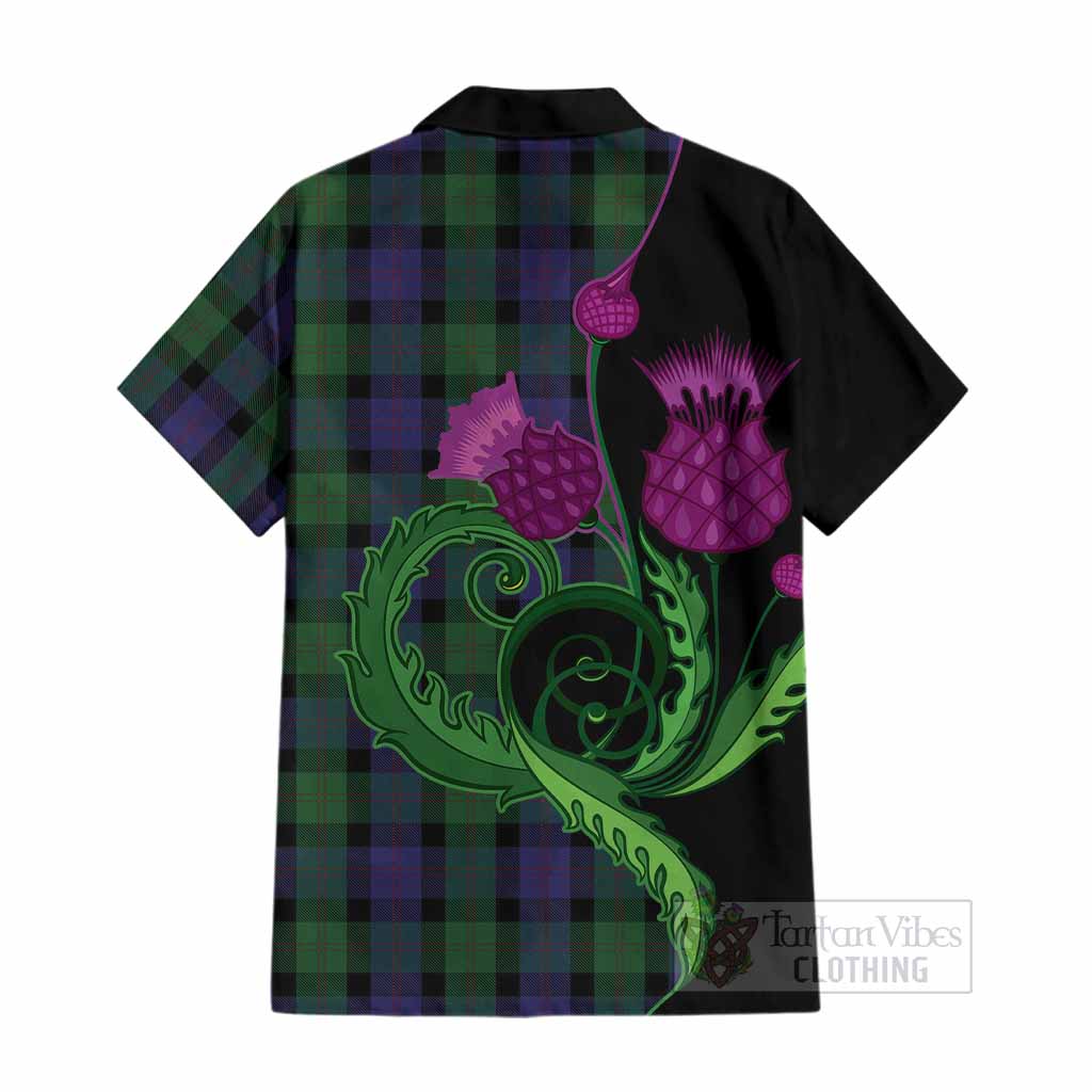 Blair Tartan Cotton Hawaiian Shirt Traditional Scottish Thistle