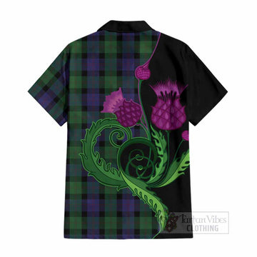 Blair Tartan Cotton Hawaiian Shirt Traditional Scottish Thistle