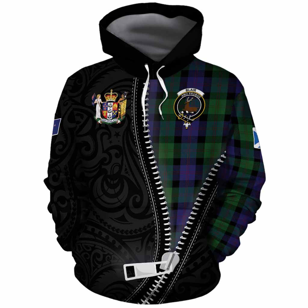Blair Tartan Cotton Hoodie New Zealand Pattern Unique Zipper Stylized