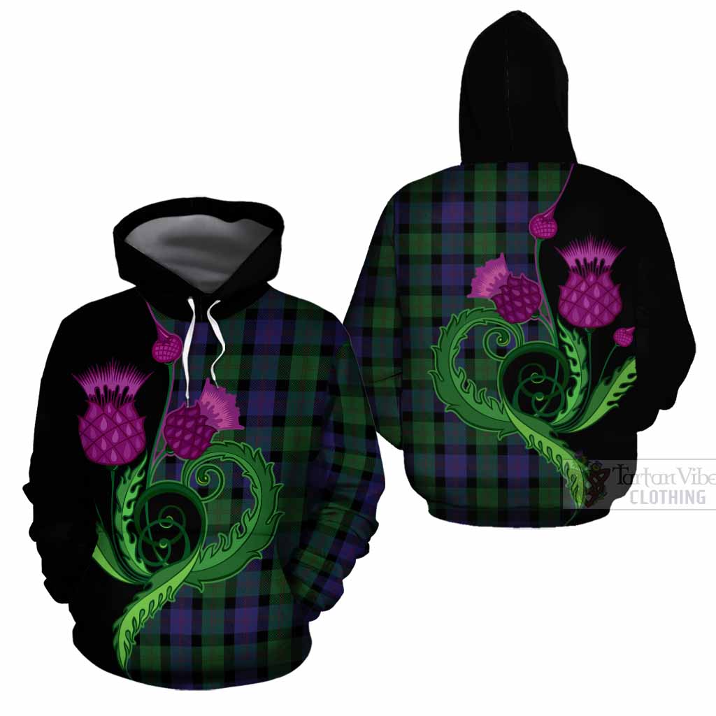 Blair Tartan Cotton Hoodie Traditional Scottish Thistle