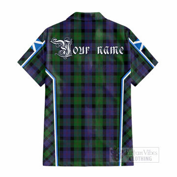Blair Tartan Crest Cotton Hawaiian Shirt Scotland Coat of Arm Flag Style - Tartan Vibes Clothing