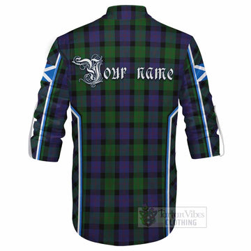 Blair Tartan Crest Ghillie Kilt Shirt Scotland Coat of Arm Flag Style